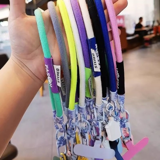 手机挂绳新款链高端防丢三股编织撞色ins手腕绳机壳旅游防盗吊绳