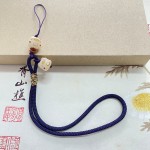 菩提招财猫手机链手腕式挂链吊坠挂件防丢防摔手机壳U盘挂绳挂脖