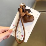 皮绳爱心挂件手机壳挂绳手提手腕短款包包钥匙扣防丢挂饰送垫片