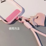 皮绳爱心挂件手机壳挂绳手提手腕短款包包钥匙扣防丢挂饰送垫片