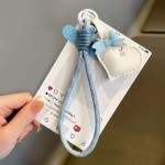 皮绳爱心挂件手机壳挂绳手提手腕短款包包钥匙扣防丢挂饰送垫片