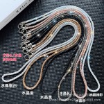 方形水晶可背式斜挂手机挂绳高级感女款时尚手机斜挎链防丢网红链