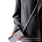 方形水晶可背式斜挂手机挂绳高级感女款时尚手机斜挎链防丢网红链