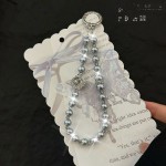 高级感镶钻土星珍珠手机链条手腕挂件手工串珠钥匙扣挂饰手机挂绳