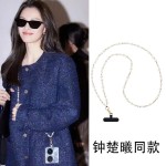 钟楚曦同款手机链女2024年新款挂饰长款便携挂绳手机可背斜挎链条