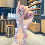 公主请发财手机链新款合金款手机壳挂绳高级感手串珠挂件钥匙链短