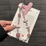 公主请发财手机链新款合金款手机壳挂绳高级感手串珠挂件钥匙链短