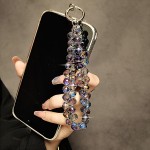 轻奢百搭水晶手机挂绳手腕链子手工串珠短链子水钻饰品挂件高级感