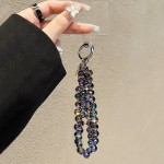 轻奢百搭水晶手机挂绳手腕链子手工串珠短链子水钻饰品挂件高级感
