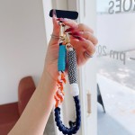 短款扭编手机挂绳 彩色卡片钥匙扣防丢潮流手腕绳 时尚挂饰短绳