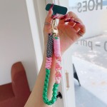 短款扭编手机挂绳 彩色卡片钥匙扣防丢潮流手腕绳 时尚挂饰短绳