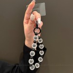 时尚多巴胺彩色串珠手机挂绳肤感磨砂百搭手机链短款手腕手提挂链