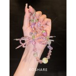 莓有烦恼彩色闪钻斜挎手机链轻奢精致高级感水晶挂链女款手拎挂绳