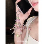 莓有烦恼彩色闪钻斜挎手机链轻奢精致高级感水晶挂链女款手拎挂绳
