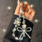 闪钻重工葫芦小熊蝴蝶结手机链高级感水晶挂链防摔挂绳手拎挂饰链