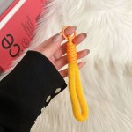 新款彩色毛绒手机挂绳短款手腕绳拼色钥匙扣防丢绳时尚手机链挂饰
