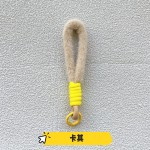 新款彩色毛绒手机挂绳短款手腕绳拼色钥匙扣防丢绳时尚手机链挂饰