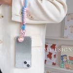 适用彩色手工短挂绳手机壳新款手提手腕短绳钥匙配饰装饰绳女防丢