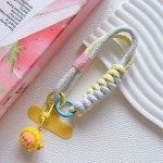 适用彩色手工短挂绳手机壳新款手提手腕短绳钥匙配饰装饰绳女防丢