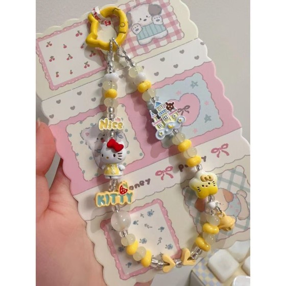 少女心城堡kitty猫手机壳挂件ccd相机咕本卡册装饰品甜美手串珠