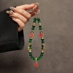 中国风五路财神手机挂绳新年款招财手机链挂件短款串珠手腕手提链