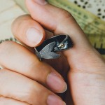 艺尚原创鱼形时尚百搭s925泰银开口愉悦指环复古个性时尚可调节男