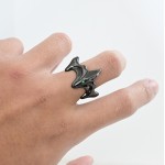 鑫麒首饰雷欧卡通戒指男潮个性冷淡风时尚创意感动漫周边开口指环