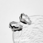新品灰烬戒指男高级感小众潮ins冷淡风食指戒可调节轻奢指环饰品