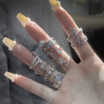 轻奢高级感满钻星星系列开口戒指女时尚小众个性冷淡风食指戒指环