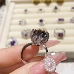 山茶新品璀璨葡萄紫钻系列珠宝  镀金满钻爆闪贵气优雅轻奢戒指女