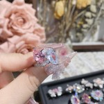 山茶璀璨粉色爱心轻奢公主戒指女 精工镀18K蝴蝶结阿斯切粉锆指环