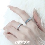 原创海蓝滴胶肌理情侣戒指对戒男女百搭个性轻奢高级感小众戒指女