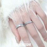 原创海蓝滴胶肌理情侣戒指对戒男女百搭个性轻奢高级感小众戒指女