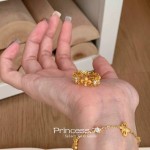 「鸢尾花」轻奢中古vntage复古个性金属花朵拉丝锆石戒指叠戴指环