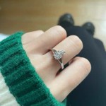 西太后戒指简约时尚四爪小星球戒子镶钻戒子微微安土星锆石戒指女