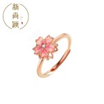三生三世十里桃花会转动戒指女小众设计食指环生日礼物送女友新款