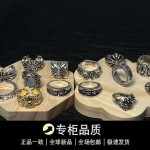 厂家源头925钛银CH克罗伈戒指十字架复古夸张永恒之心情侣环戒