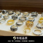 厂家源头925钛银CH克罗伈戒指十字架复古夸张永恒之心情侣环戒