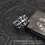 ch潮牌克罗伈戒指复古十字架戒指s925标墓葬戒指男士尾戒跨境