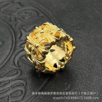 ch潮牌克罗伈戒指复古十字架戒指s925标墓葬戒指男士尾戒跨境