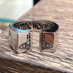 西太后VIvienne刻印戒指对版土星开口指环男女高版本个性logo批发