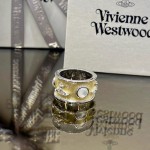 Vivienne西太后国王戒指星球指环土星贝母彩色珐琅滴胶宽版滴油