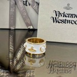 Vivienne西太后国王戒指星球指环土星贝母彩色珐琅滴胶宽版滴油
