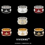Vivienne西太后国王戒指星球指环土星贝母彩色珐琅滴胶宽版滴油