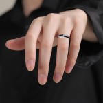 信仰之光戒指男士单身戒潮流个性开口指环时尚冷淡风十字架男戒指