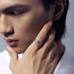 天使与恶魔戒指男士单身戒个性潮流开口指环复古防泰银翅膀戒指