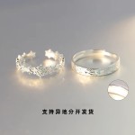 雪花情侣戒指男女款一对戒小众高级感设计送情人节生日礼物批发