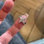 小红书爆款十字鸢尾清冷巴洛克风鸢尾花戒指十字架尾戒小众设计女