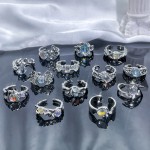 个性肌理月光石开口戒指女ins冷淡风气质甜酷时尚小众高级感指环