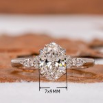 轻奢仿莫桑石戒指欧美时尚热卖ins超闪镶钻鸽子蛋结婚订婚钻戒女